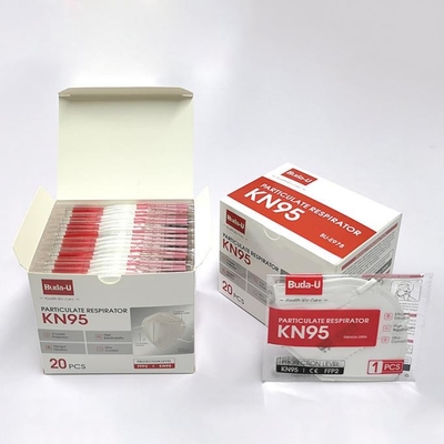 Het witte Masker van het het Ademhalingsapparaatgezicht van KN95 Filtrerende Antipm2.5 Goedgekeurd FDA