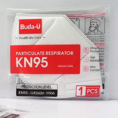 GB2626-2019 standaard Wit KN95 het Ademhalingsapparaatmasker van buda-U