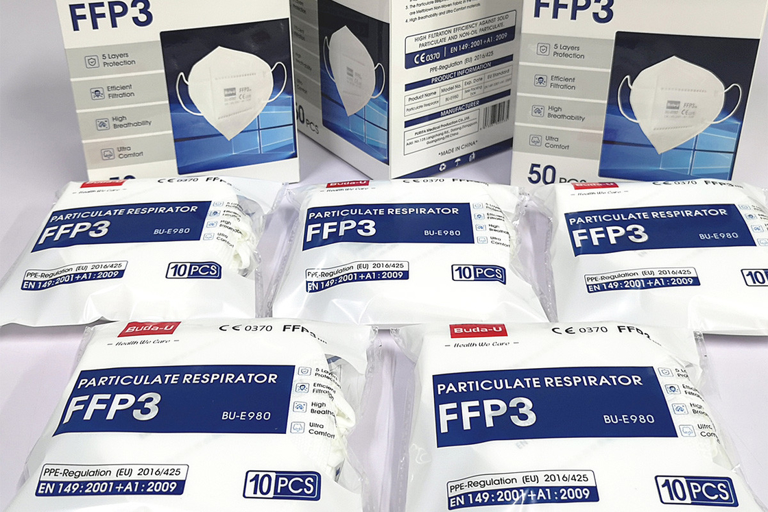 FFP3 deeltje die Half Masker, het In te ademen Corpusculaire Ademhalingsapparaat van FFP3, Uitstekend Verpakkingsontwerp filtreren