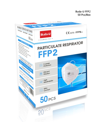 FFP2 het Corpusculaire Ademhalingsapparaat van het gezichtsmasker, FFP2 Half Masker filtreren, 1 PCs-Pak of 10 PCs-Pak 50 die PCs /Box