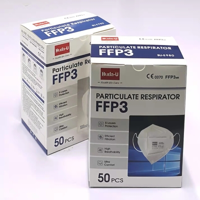 FFP3 de corpusculaire Certificatie van Ce van het Ademhalingsapparaatmasker, FFP3-Masker met Earloops, Geen Hoofd het Maskerademhalingsapparaat van het Bandffp3 Gezicht