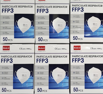 FFP3 beschikbaar Beschermend Gezichtsmasker, Elastische Earloops, het Corpusculaire Ademhalingsapparaat van FFP3 zonder Klep