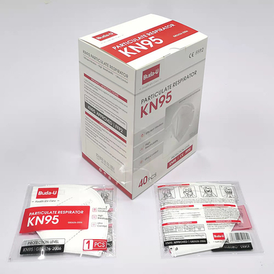 Het Gezichtsmasker die van FDA ERE KN95 voor COVID-Preventie Beschermende 40pcs/Box vouwen