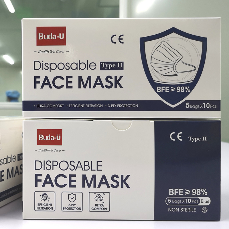3 laag Medisch Beschermend Masker voor Covid, Beschermend Luchtvervuilingsmasker