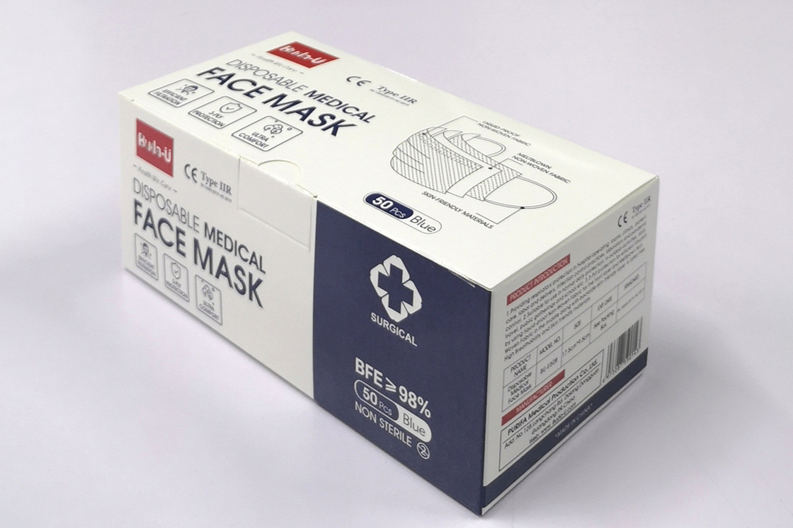 3 van het Chirurgische Niet-geweven Gezichtslagen Masker, Beschermend Gezichtsmasker met Earloops, FDA-de Certificatie van Ce