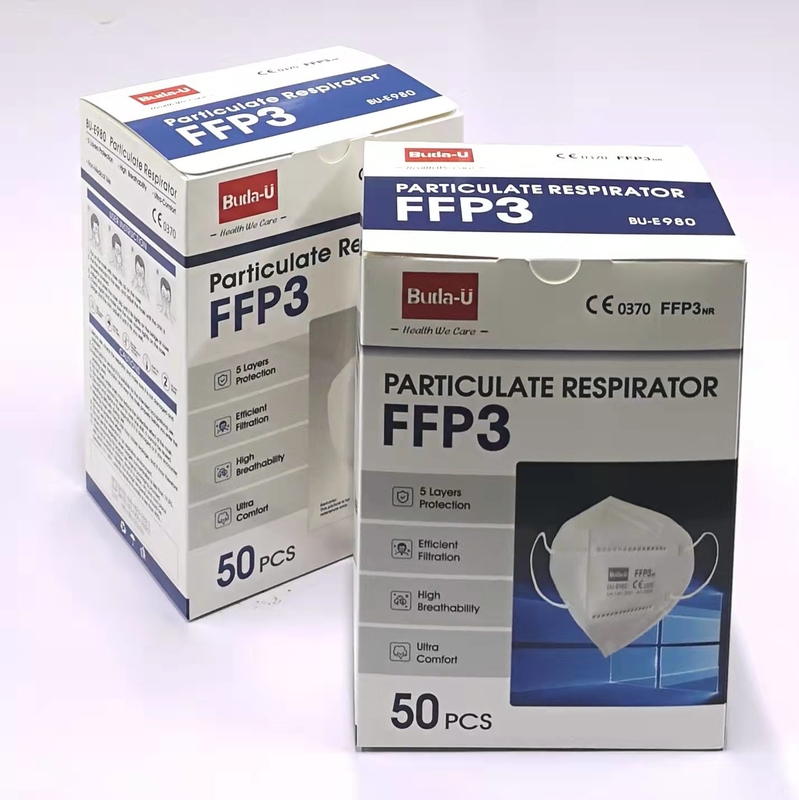 FFP3 de corpusculaire Certificatie van Ce van het Ademhalingsapparaatmasker, FFP3-Masker met Earloops, Geen Hoofd het Maskerademhalingsapparaat van het Bandffp3 Gezicht
