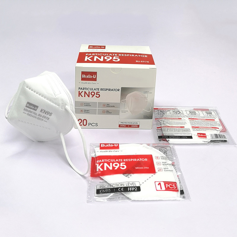 Het in reliëf maken KN95 van het Gezichtsmasker Modelfiltering facepiece respirator GB2626-2019 buda-U van FDA ERE
